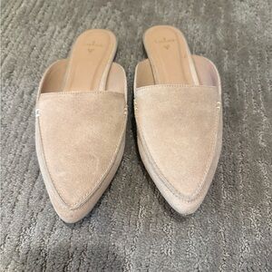 Lulu's Beige Suede Pointed Mules